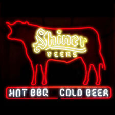 Shiner Beer Neon Sign Hot BBQ Light Home Bar Pub Wall Decor 24x20 picture