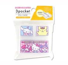 1PC Sanrio Characters Hello Kitty My Melody Kuromi 3 Pocket Pill Case NIP picture