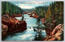 Vintage Postcard WY Yellowstone Park Upper Falls Rapids Divided Back c1912-*7709 picture
