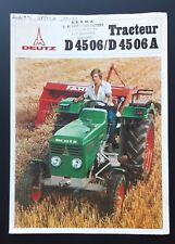 Leaflet Tractor Booklet Deutz D4506 Khd Prospekt 8 5/16x11 13/16in 3 Pages picture
