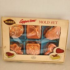 Vintage Mirro Copper Tone Mold Set in Original Display Box Wall Plaques Made USA picture