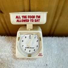 Vintage 90s Acme White Diet Food Scale Mini Refrigerator Fridge Memo Magnet 1998 picture