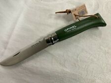 No8 Opinel Stainless Steel Trekking Locking Folding Knife With Leather Lace # 8 picture