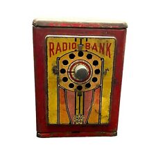 Marx Metal Radio Bank Antique Vintage 1920's?  Not working picture