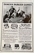 Vintage 1927 Parker Brothers Game Print Ad Ping Pong Hokum Travel Rook ++ picture