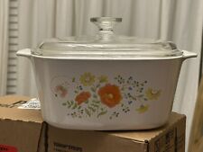 Corning Ware Wildflower 3 QT Casserole with Lid - Near Mint Condition RARE FIND picture