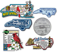 North Carolina Six-Piece State Magnet Set by Classic Magnets, Includes 6 Designs picture