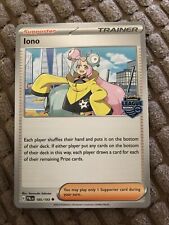 Iono 185 Singapore Regional League Pokemon Card. Really rare promo card picture