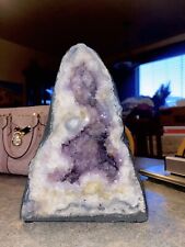 Large Amethyst geode With Calcite And Agate Inclusions Over 12 Pounds  picture