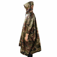 Army Military Waterproof Woodland Camo Wet Rain Weather Poncho Camping Hunting picture