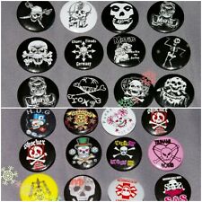 GOTH SKULL PUNK GOTHIC BADGE PINS various sizes and quantities  picture