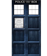 Tardis Wall Hanging Door Cover Dr Who Blue 79