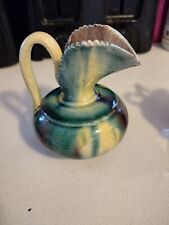  Vintage Mexican Dripware Pottery Sawtooth Miniature Pitcher 2-1/4 Oaxaca Mexico picture