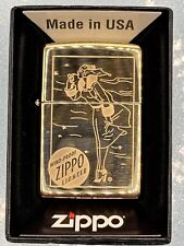 2022 Windy Girl Engraved High Polish Brass Zippo Lighter NEW picture