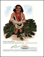1938 native Hawaiian Girl Anton Bruehl photo Matson Line vintage print ad XL6 picture