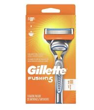 Gillette Fusion 5 men's razor  1 razor  handle & 2cartridge new picture
