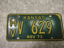 1973 Kansas HV V 629 license plate Harvey  County low number picture