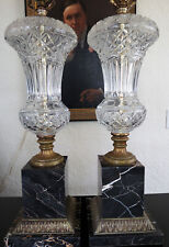 Magnificent pair of Crystal Lamps by Paul Hanson, Urn body's Baccarat Style picture