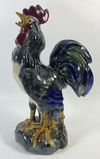Mid Century Italian Majolica Ceramic Rooster Chicken picture