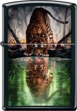 The World I Used to Know Tiger by JoJoe Black Matte Zippo Lighter picture