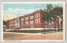 Postcard Missouri Joplin New High School Vintage Antique White Border Unposted picture