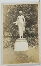 Rppc Beautiful Woman Exposed Body Draped Cloth Veil Statue Photo Postcard 019 picture