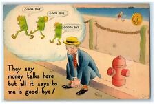 1939 Sad Man Broke Money Talks Here  Hot Springs National Park AR Postcard picture