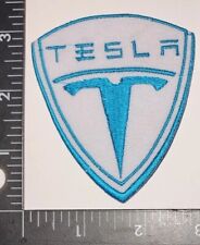 TESLA Logo Blue White Patch High Quality Iron or Sew Fast Shipping Set Of 2 picture