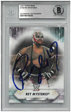 Rey Mysterio Signed Autograph Slabbed WWE 2021 Topps Card BAS Beckett picture