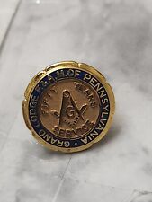 Vintage Grand Lodge of Pennsylvania 10K GF A. F.& A.M. 50 Years a Mason Pin picture