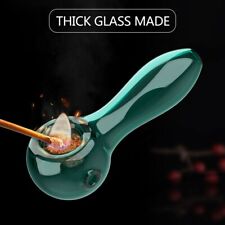Portable Glass Pipe Hand Tobacco Herb Pipe With Glass Bowl Smoking Pipe Tube picture
