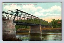 Amesbury MA-Massachusetts, Merrimac River, Draw Bridge, Vintage Postcard picture