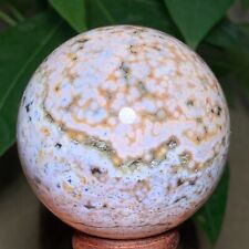221g Rare Natural Ocean Jasper Sphere Quartz Crystal Ball Reiki Stone picture