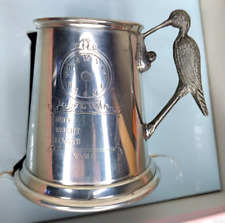 VTG 1976 Baby Cup Made in England Genuine Pewter Stork Handle Engravable NOS/Box picture