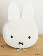 New Japan Miffy Rabbit White Furry Jewelry MakeUp LARGE Zip Pouch Purse Travel picture