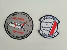 2 NEW USCG  Patches -  YOU HAVE TO GO OUT and FLYING HIGH in a FALCON JET  HU-25 picture