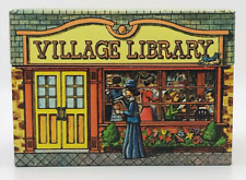 Vintage 1979 Chein Village Library Recipe Tin Litho Box Kitchen Tea Storage New picture
