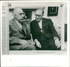 iels Bohr with john cockroft - Vintage Photograph 1251515 picture
