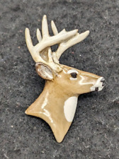 GG George G Harris Pewter Hand Painted Lapel Pin #400 400P Buck Head picture