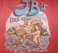 Vtg JB's FISH CAMP T SHIRT Rare Tee NEW SMYRNA BEACH FLORIDA Pin Up  picture