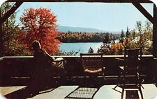 Indian Lake NY Hemlock Hall Resort Blue Mountain Lake Hotel Vtg Postcard C62 picture