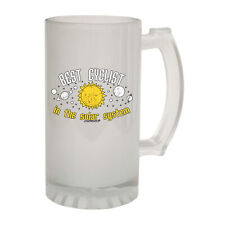 Cycling Rltw Best Cyclist In The Solar System Novelty Frosted Glass Beer Stein picture