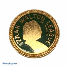 Vintage Izaak Walton League Of America Gold Tone Lapel Pin Environmental Society picture