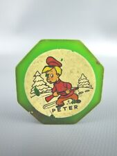 Vintage Disney Peter & The Wolf Green Bakelite Octagon Pencil Sharpener  picture