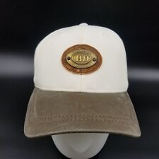 Harley Davidson Ride Like the Wind White Cap Hat Brown Leather Strap Patch Logo  picture