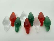 9 Smooth EX LG Vintage Replacement Blow Mold Bulbs Ceramic Christmas Tree Lights picture