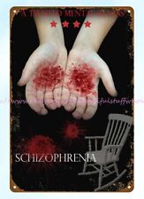 Schizophrenia horror movie poster metal tin sign urban home decor picture