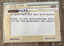 X-Files Jimmy Hoffa Relic Card Michigan Redacted Files Detroit #RF-12 2019 picture