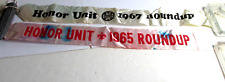 2-1965 + 1967 BSA Boy Scouts Honor Unit Roundup Flag Ribbons, Scouting Awards picture