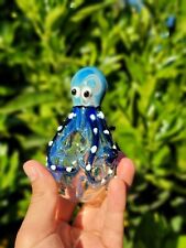 Blue Handmade Octopus Glass Pipes Smoking Hand Pipe Tobacco picture